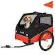 image 1 of PawHut Dog Bike Trailer for Small & Medium Pets with 20" Rubber Wheels, Red