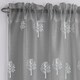 image 2 of Pair of Birch Grey Metallic Tree Print Voile Panels 137 cm (54 inch) Rod Pocket Panels for Bedroom and Living Room