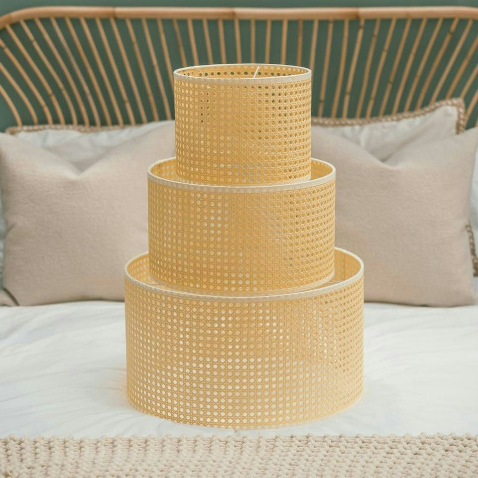 image 1 of ValueLights Modern Natural Woven Rattan Wicker Effect Ceiling Pendant Light Shade