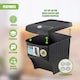 image 2 of GEEZY Durable Stackable Open Fronted Waste Bins with Lids Storage Container