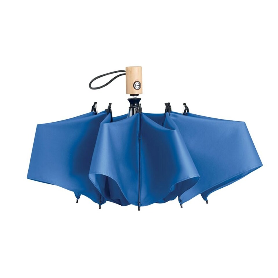 image 1 of MidOcean Leeds Bamboo 190T Folding Umbrella - Royal Blue - One Size | Blue