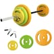 image 1 of HOMCOM 20kg Weights Barbell Set with Non-slip Handle for Strength Training