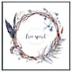 image 3 of Watercolour boho wreath (Picture Frame) Black | L