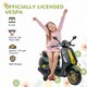 image 3 of AIYAPLAY Vespa Licensed 12V Kids Electric Bike w/ 2 Training Wheels, Green