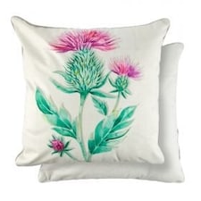 Animal Watercolour Printed Cushion 43cm x 43cm Thistle Grey | Grey