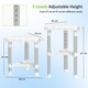 image 7 of HOMCOM Shower Stool with Storage Shelf and HDPE Seat, White