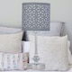 image 4 of Chrome Jewelled Table Lamp with Grey Cut Out Shade | Chrome | Grey | Medium | 1