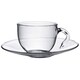image 5 of Argon Tableware Glass Espresso Cup & Saucer Set - 60ml