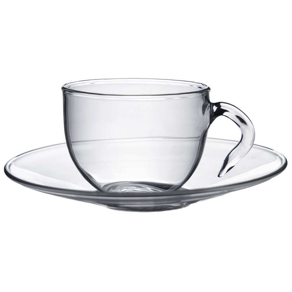 image 1 of Argon Tableware Glass Espresso Cup & Saucer Set - 60ml