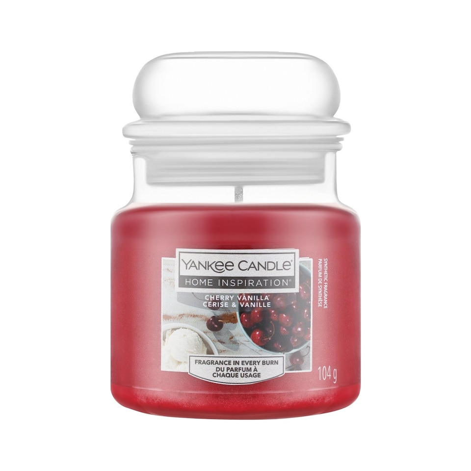 image 1 of Yankee Candle Small 104g Cherry Vanilla Candle Jar