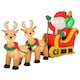image 1 of HOMCOM 8ft Christmas Inflatable Santa Claus on Sleigh, LED Lighted Decoration