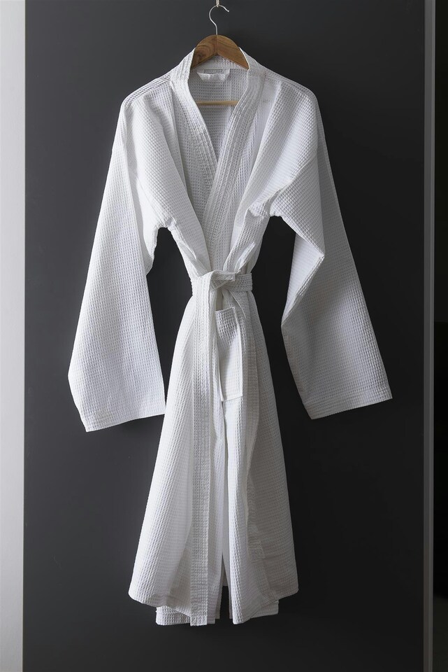 image 1 of Supreme Waffle Bathrobe | White | One size