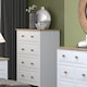 image 2 of Capri 4 Drawer White Chest of Drawers - White Painted Pine Bedroom Storage with Shaker Style Legs | White | White | 1