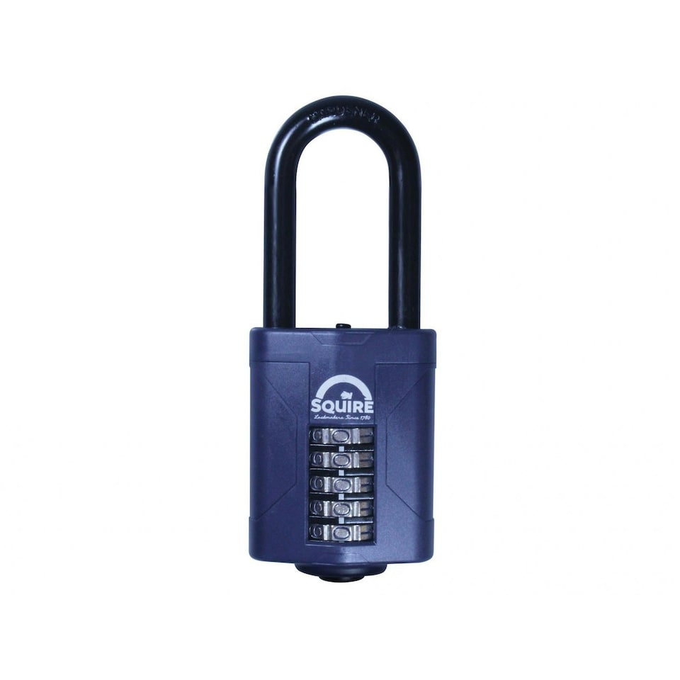 Squire Cp Combination Padlock - Multi Colour - 5-Wheel 60mm Extra Long Shackle 63mm