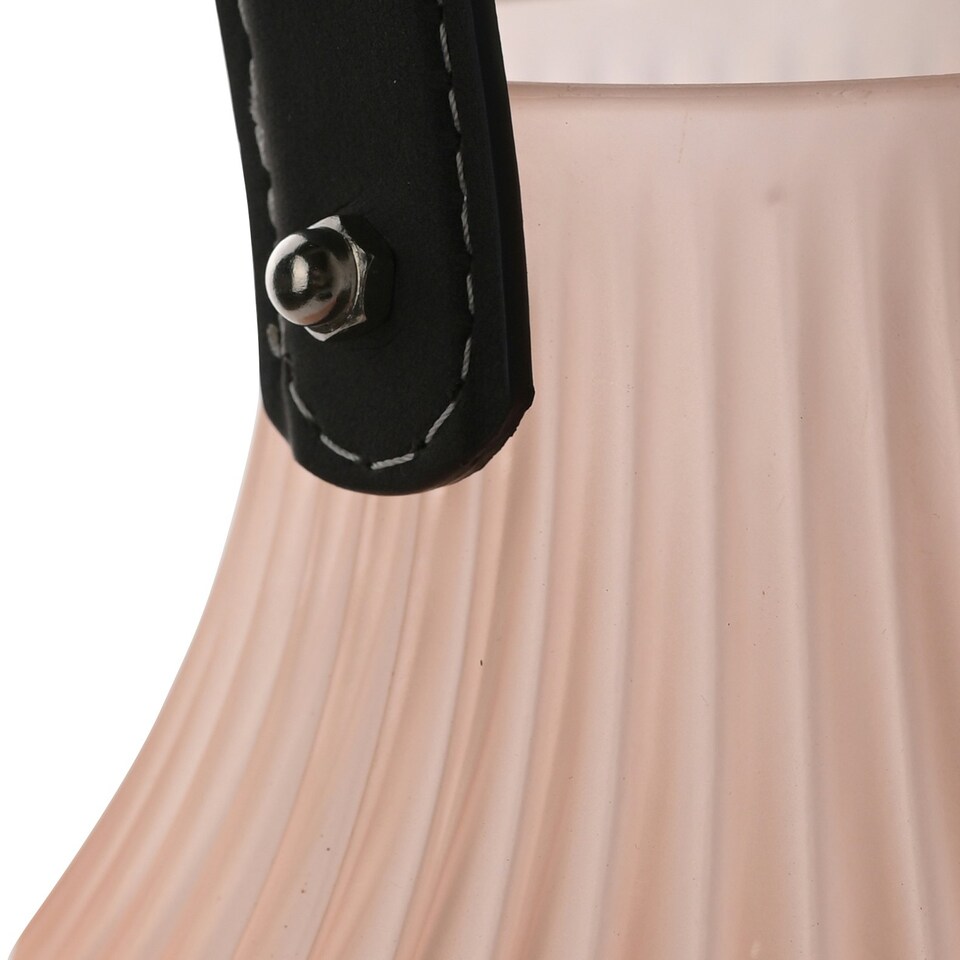 image 1 of Hestia Battery Operated Portable Lantern Frosted Pink