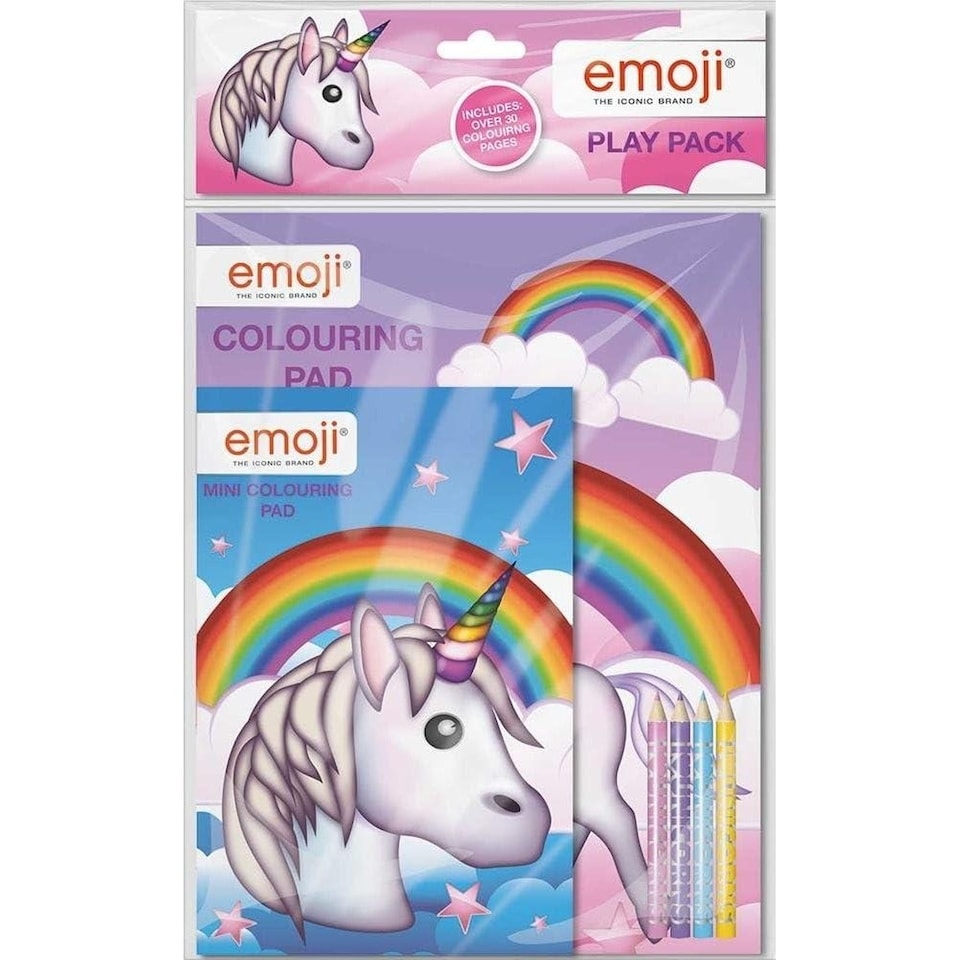 Emoji Unicorn Colouring Set - Multicoloured - One Size