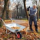 image 4 of Heavy Duty 65L Galvanised Metal Wheelbarrow Home Garden Cart or Tyre - 100Kg