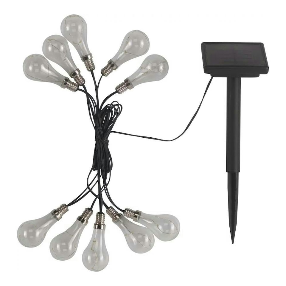 image 1 of Solar Powered Eureka! 10 Pack Lightbulbs String Lights | Clear | 1