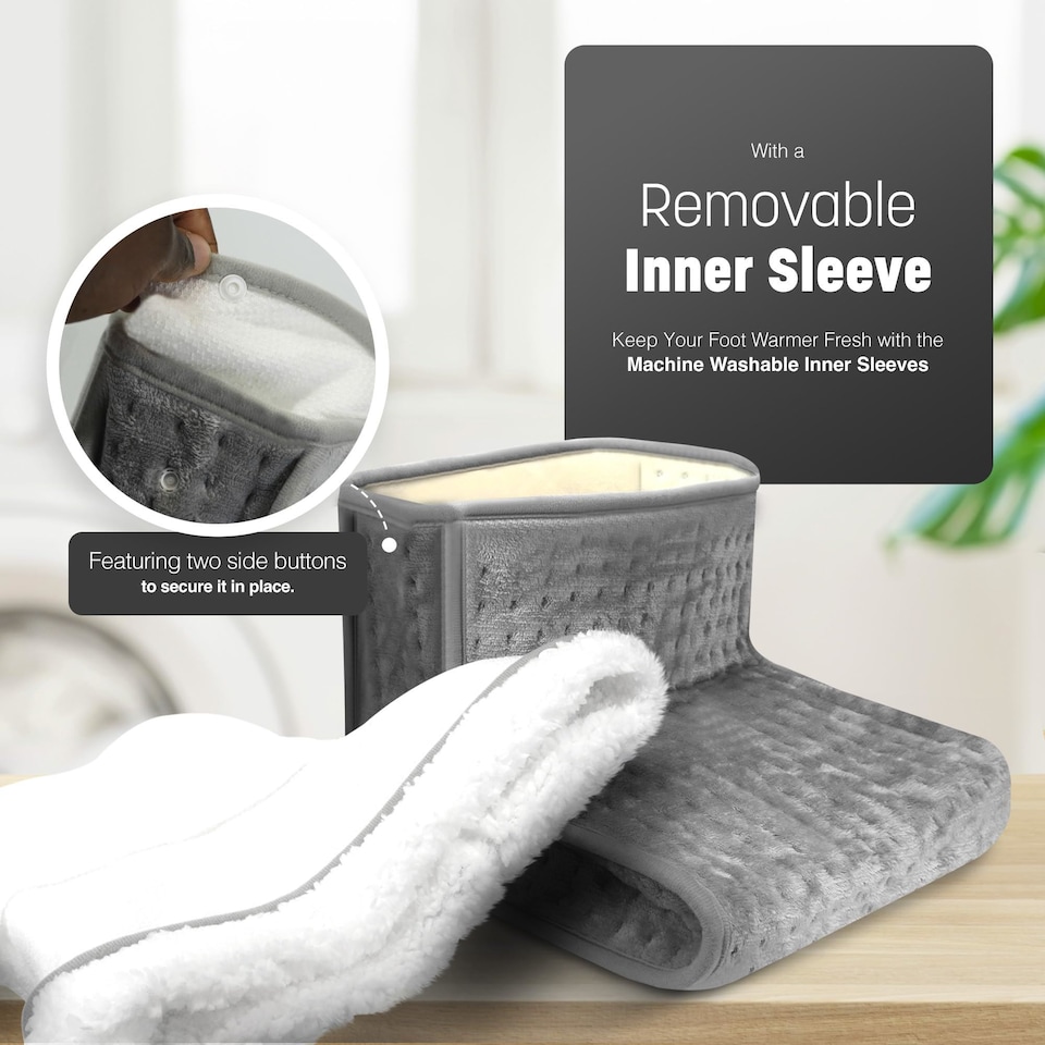 image 1 of Keplin Electric Foot Warmer with Adjustable Heat Settings and Timer