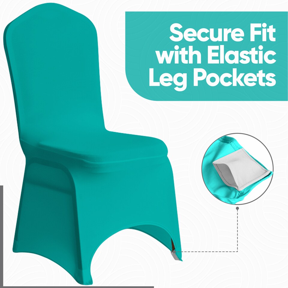 image 1 of Chair Cover Spandex Polyester Stretch Fabric Dining Slipcovers