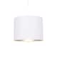 image 2 of Modern White Cotton Fabric Small 8 Inch Lamp Shade with Shiny Silver Inner | White