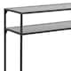 image 5 of Seaford Black Metal Console Table With Black Top