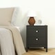 image 4 of Madrid 3 Piece Bundle, Bedside, Chest and 3 Door Wardrobe in Matt Black