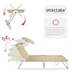 image 4 of Sun Lounger - foldable, adjustable sunshade and 4-step backrest Cream | Beige