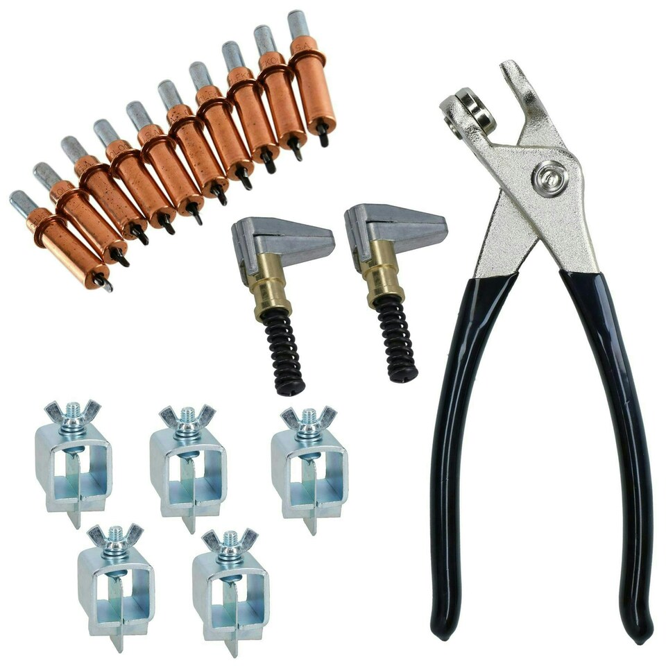 image 1 of Intergrips Weld Clamps Sheet Metal Fasteners 5pk With Cleco Temporary Rivets