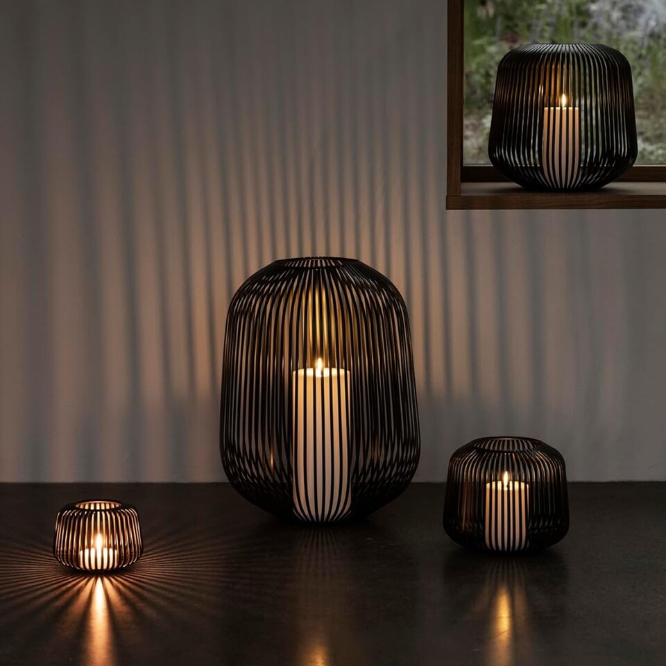 image 1 of Blomus Lito Lantern Candle Holder M - Black
