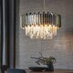 image 2 of Valetta Pendant Polished Stainless Steel & Crystal (K5) Glass 6 Light Dimmable IP20 - E14