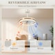image 6 of HOMCOM Ceiling Fan Light with 3 Colour, Timer, Reversible, Remote, Gold