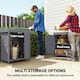 image 4 of Outsunny Wooden Garden Shed Double Door Tool Storage House, 74x43x88cm, Grey