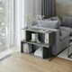 image 9 of 2-Tier Wooden Irregular Storage Unit - 80 cm White | Oak