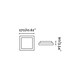 image 2 of Tola 1 Light Small Square Bathroom Flush Ceiling Light Aluminium, White IP44, E27