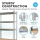 image 9 of Boltless 5 Tier Shelving Racking Heavy Duty Steel Shelf Unit Shed Garage Home Silver