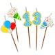 image 1 of Milestone 13th Birthday Cake Candle Set