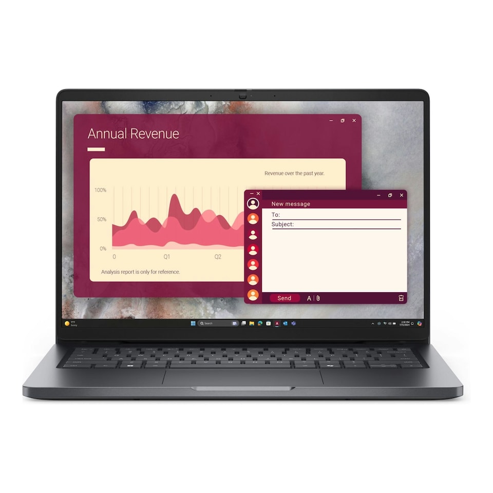 Dell Pro PC14250 Intel Core 5 120U 8GB RAM 512GB SSD 14" Full HD+ Windows 11 Pro Laptop - Black - VFK00