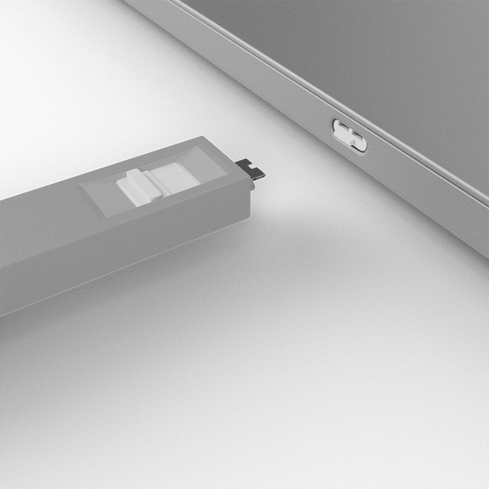 image 1 of USB-C Port Blocker Kit, White (1x Key, 4x Locks)
