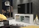 image 3 of TV Unit TV Stand White Grey Gloss Media Console Sideboard Storage Cabinet 145cm
