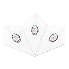 Warwick & Vance 3 Pack White Handkerchiefs with Embroidered Framed Initials, Letter K