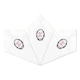 image 1 of Warwick & Vance 3 Pack White Handkerchiefs with Embroidered Framed Initials, Letter K