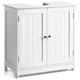 image 1 of Christow Bathroom Under Sink Cabinet Wooden White 2 Door Storage Cupboard Unit