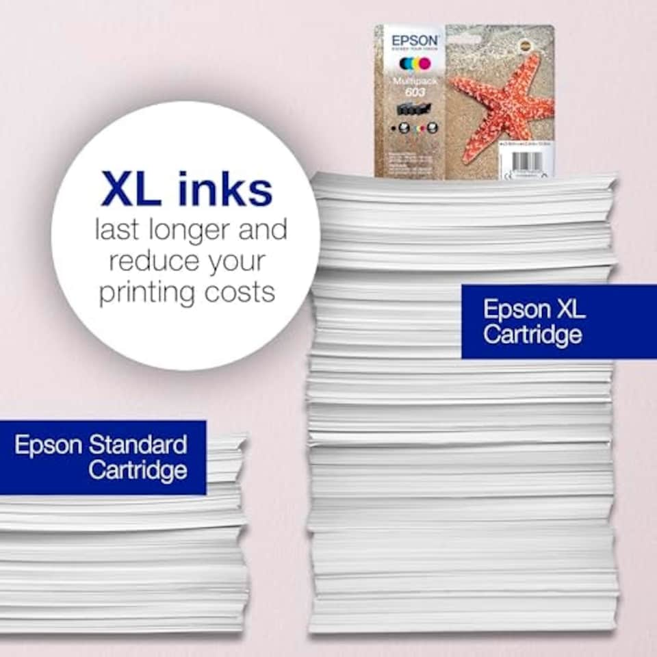 image 1 of Epson 603XL Starfish High Yield Genuine Multipack, 4-Colours Ink Cartridges