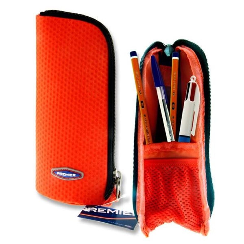 image 1 of Red 3D Dots Design Vertical Pencil Case by Premier