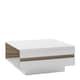 image 1 of Chelsea Living Small Designer Coffee Table in White with a Truffle Oak Trim