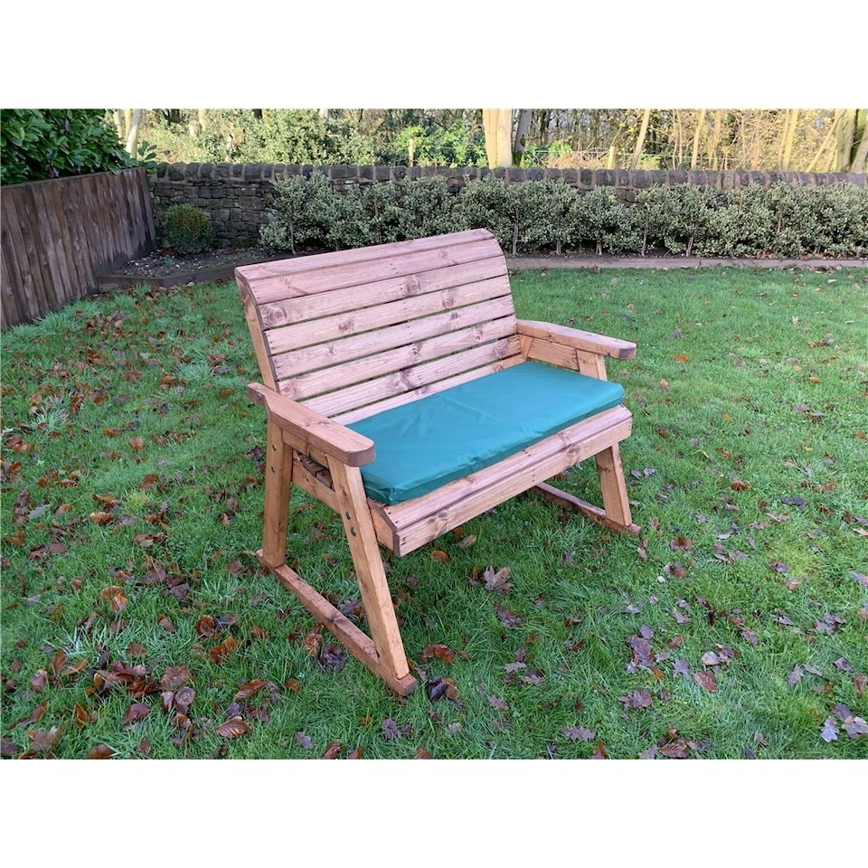 image 1 of Deluxe Rocker Bench With 1 x Bench Cushion Green , 1 x Scatter Cushion Green , 1 x Standard Cover