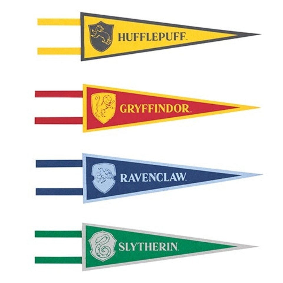 Harry Potter Fabric Pennants Hanging Decorations 36cm - Pack of 4