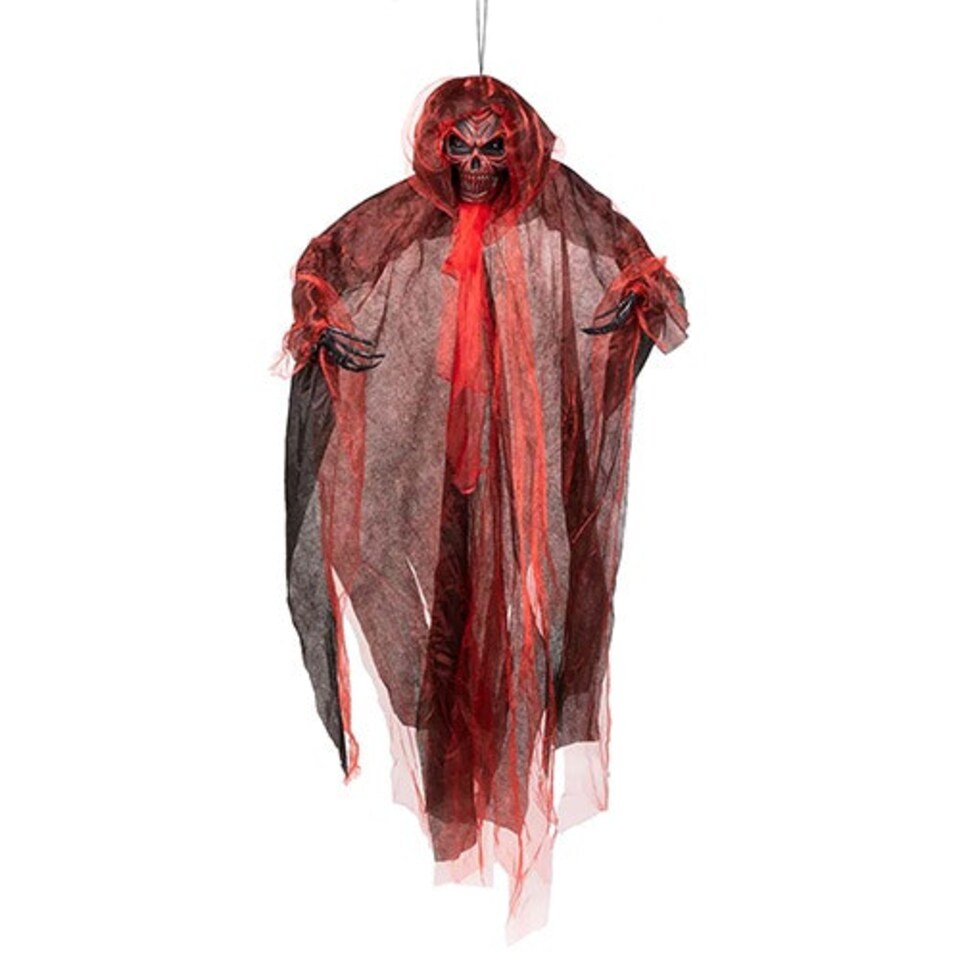 Demon Reaper with Light Up Eyes Halloween Hanging Decoration 180cm