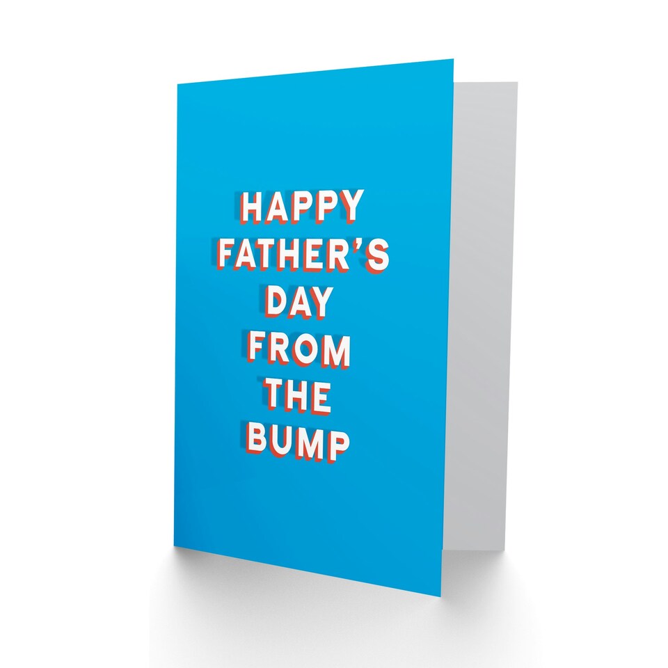 image 1 of Bump Be Cute Sincere Loving Thoughtful Fathers Day Dad Card